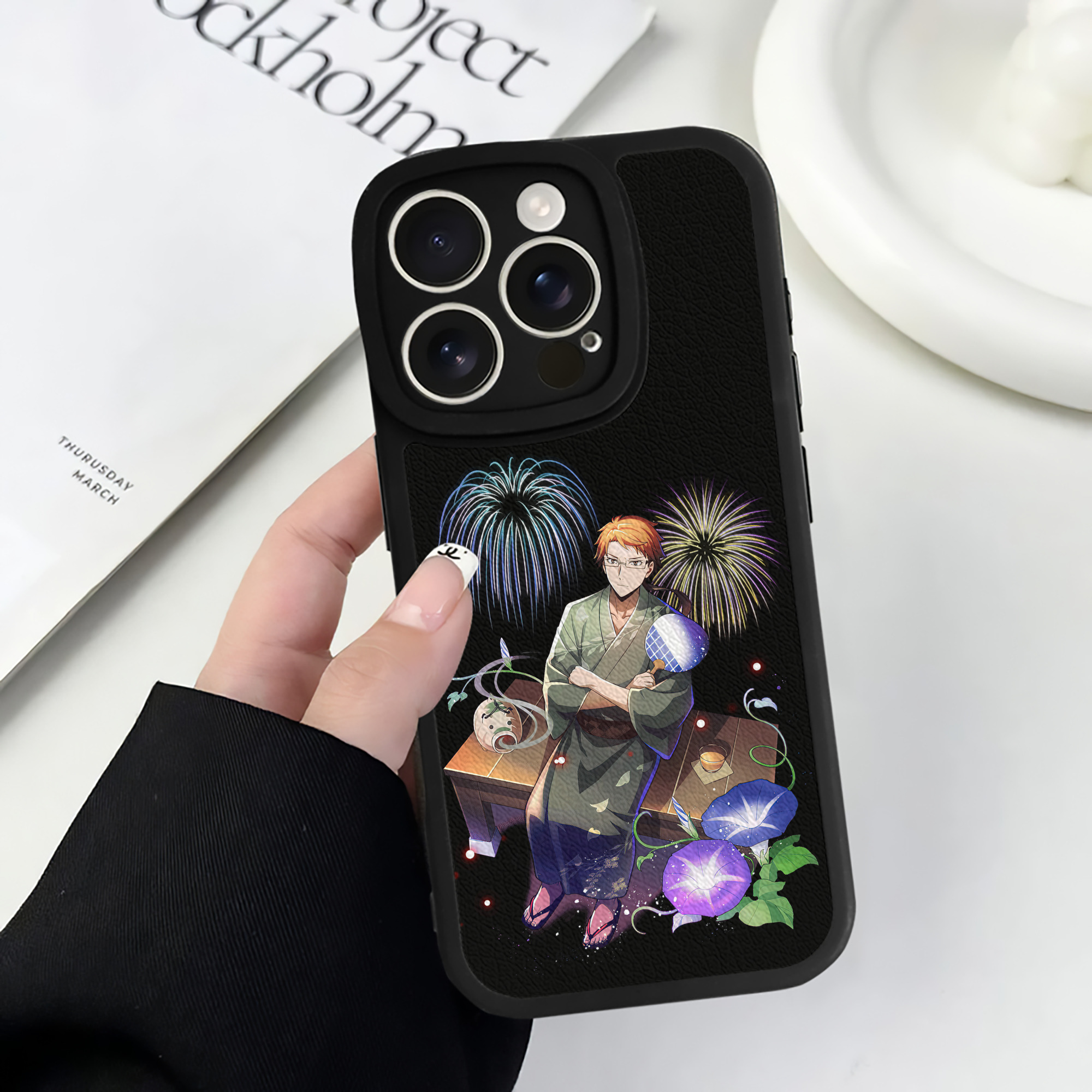 （画像用） 文豪ストレイドッグス Bungo Stray Dogs 【iPhone 16シリーズ対応】シリコンスマホケース（レザー調） 材質：シリコン